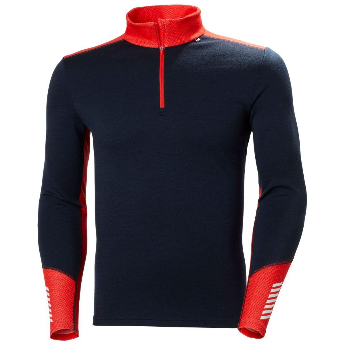 Helly Hansen Lifa Merino Midweight halvzipp underställ herr i navy