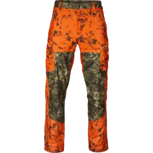 Seeland Vantage skalbyxor i camo-orange, vattentäta och vindtäta jakbyxor för drevjakt