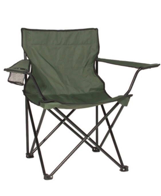 Mil-Tec Relax Chair campingstol, bekväm lägerstol med ryggstöd