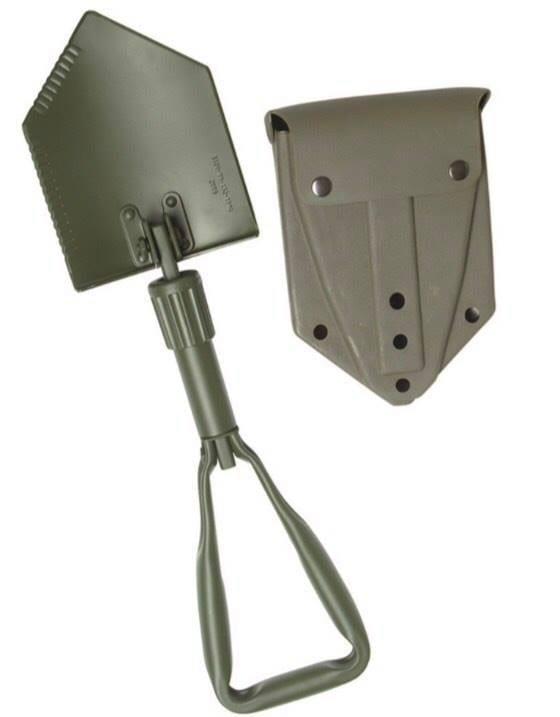 Mil-Tec German Trifold Shovel – hopfällbar militärspade med fodral