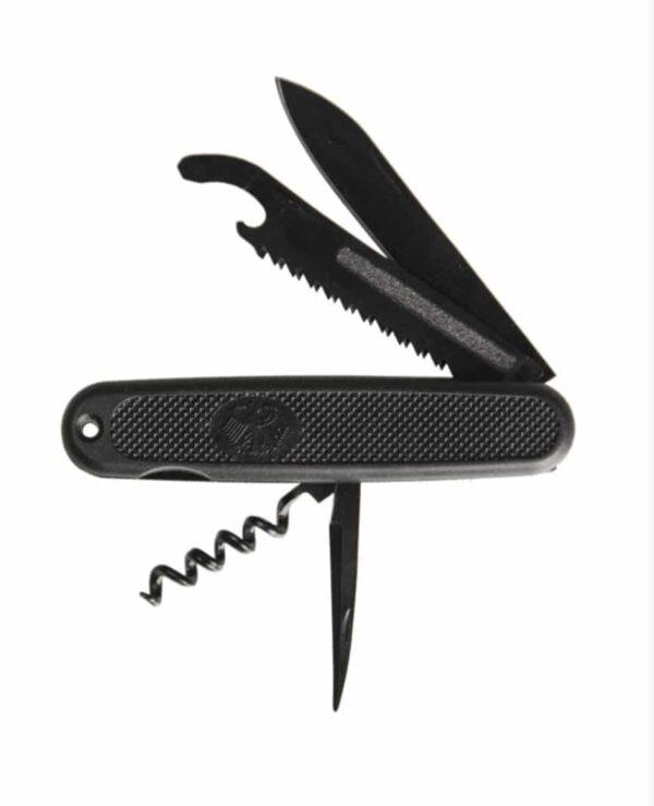 Mil-Tec Black German Pocket Knife klassisk flerbladig fickkniv i svart