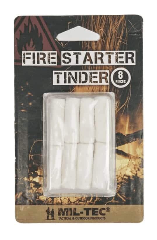 Mil-Tec Fire Starter Tinder 8-pack med vattentät påse