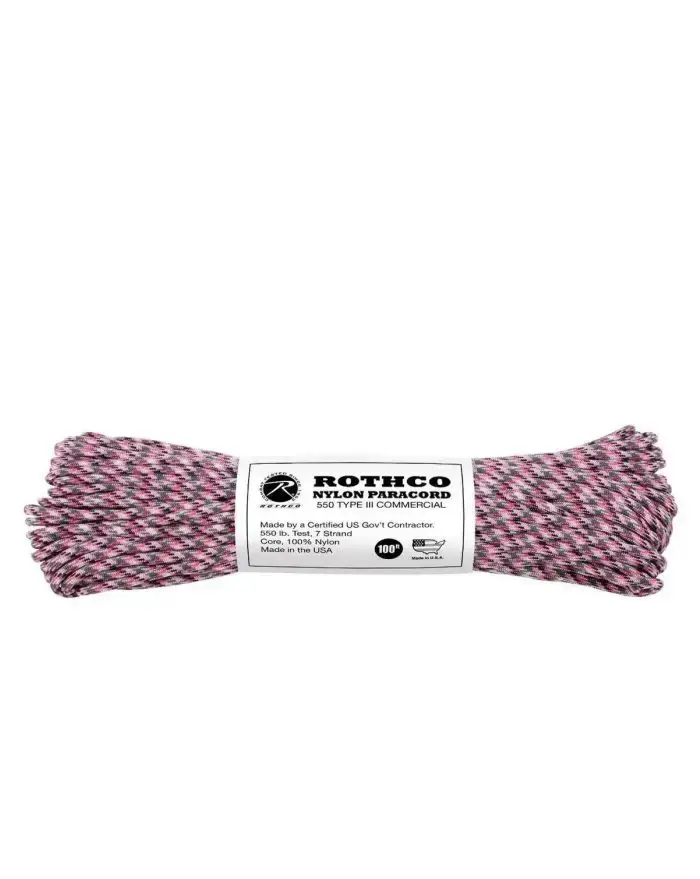 Rothco nylon paracord 30m rulle i olika färger